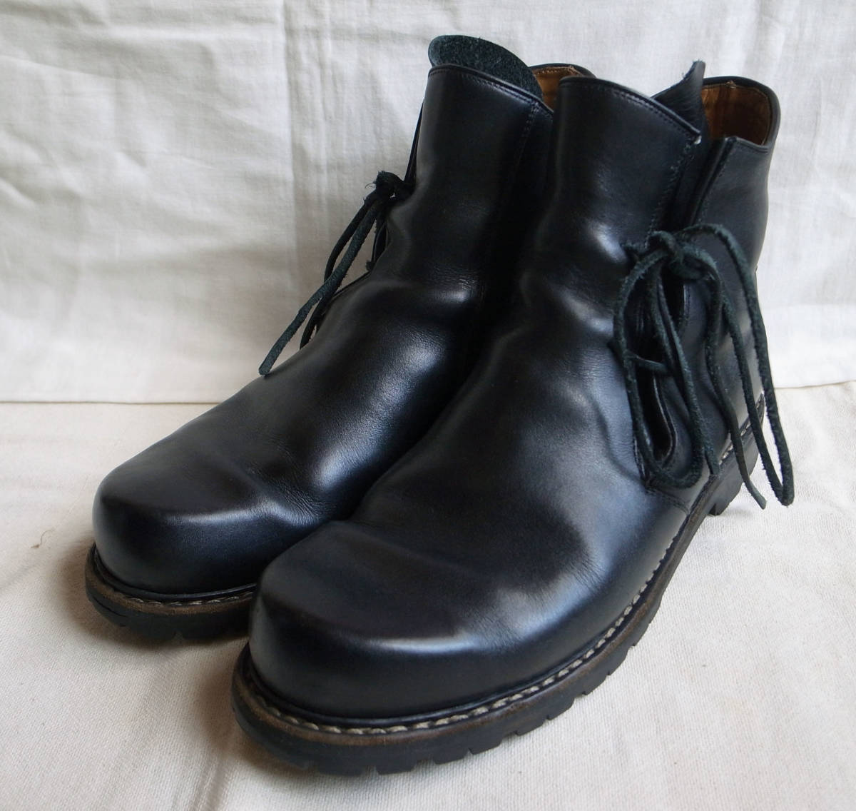 HAFERL ハーフェル サイドシューレース チロリアンブーツ/シューズ UK8/27~27.5㎝位 黒 ドイツ製 ノルウェージャン製法 革靴