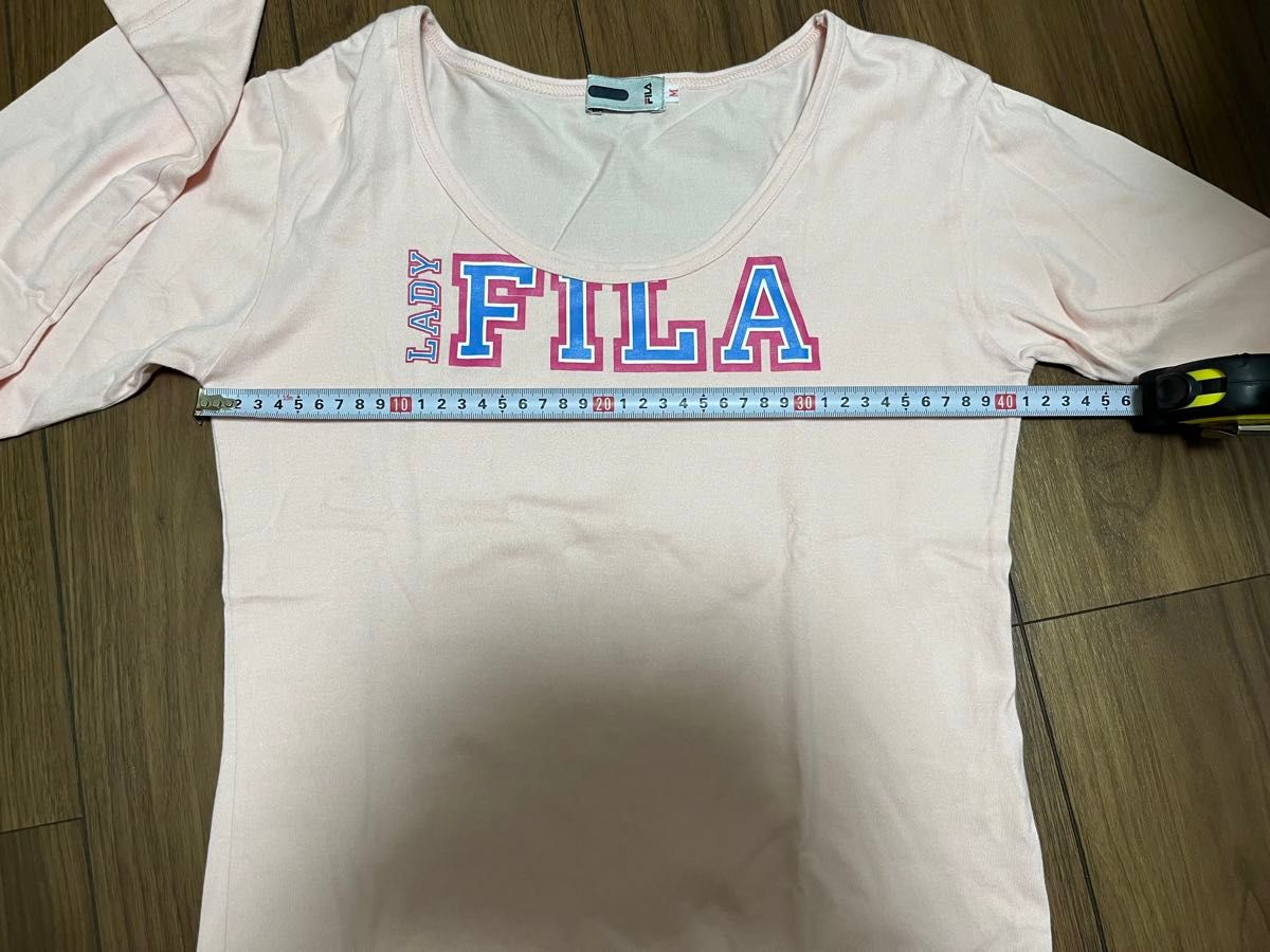 【期間限定値下げ700→620円】FILA  長袖Tシャツ　レディース　Mサイズ　綿100% スポーツ　フィットネス