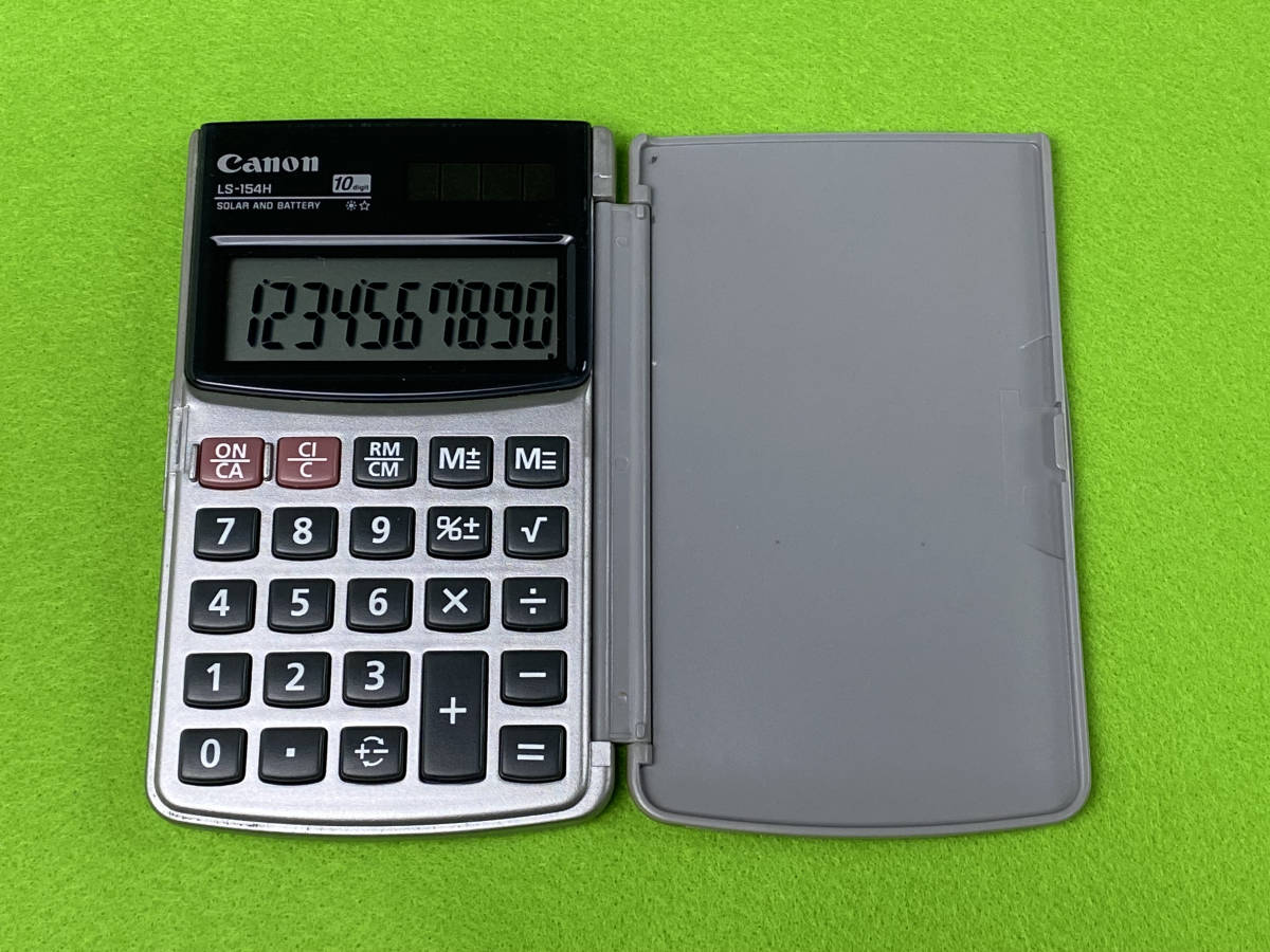 Canon Canon 10 column solar calculator LS-154H count machine pocket size present condition goods [2540]