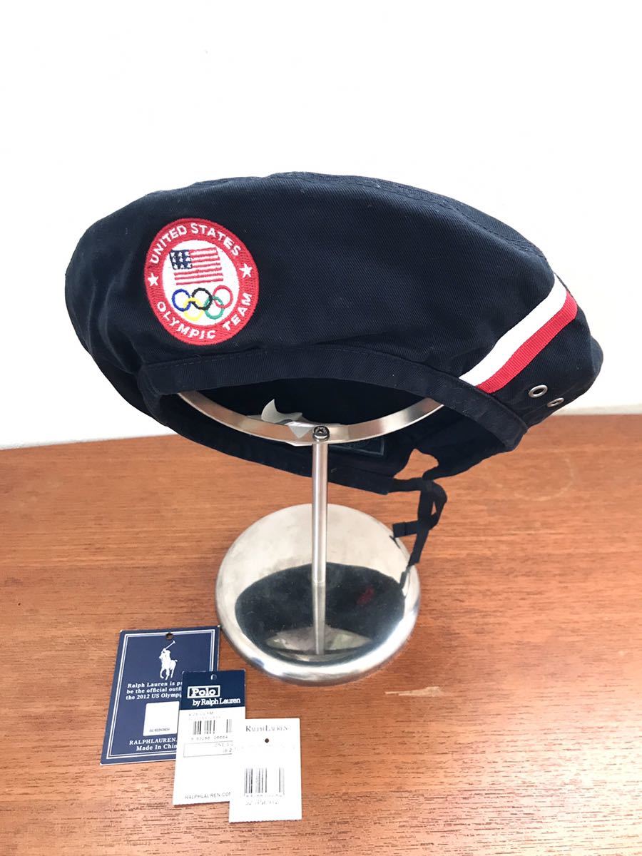 海外輸入品☆VINTAGE☆POLO by RALPH LAUREN☆2012年ロンドンオリンピックUSAアメリカ代表ベレー帽ベレーキャップ