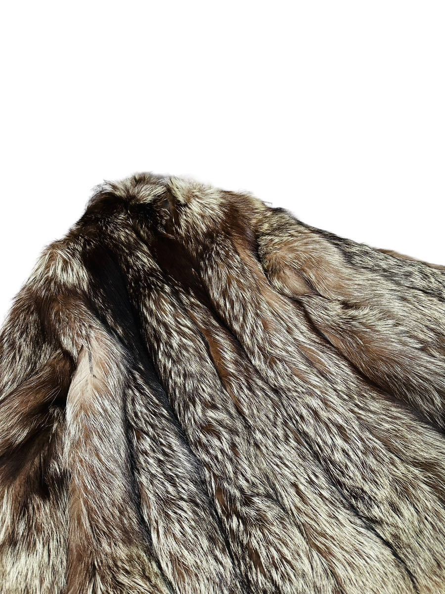 【極上美品】高級希少サイズ ◆SAGA FOX サガ フォックス ◆ 毛皮 コート　ファーコート ハーフコート ブラウン サイズ 13 XL相当_画像9