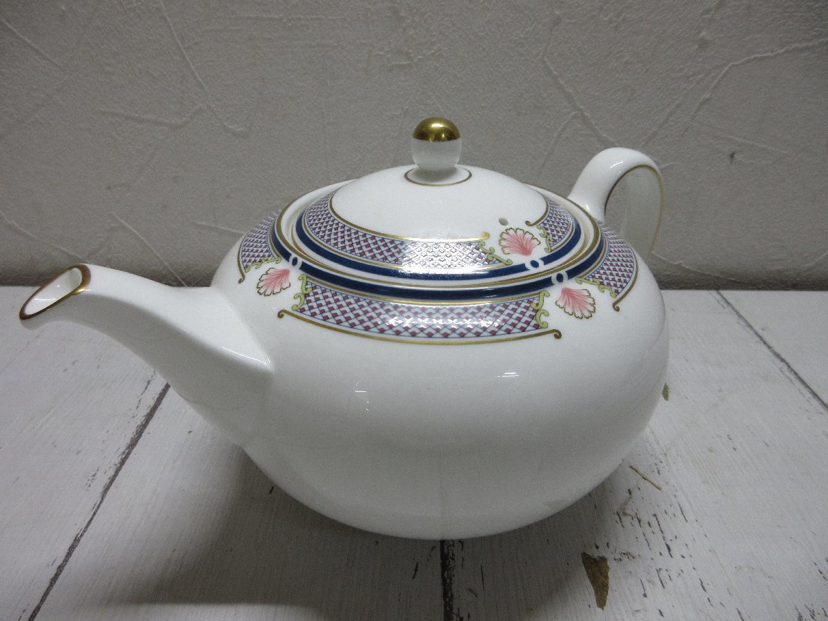 １円　美品　WEDGWOOD ウェッジウッド ティーポット waverley ウェーバリー 【星見】_画像1