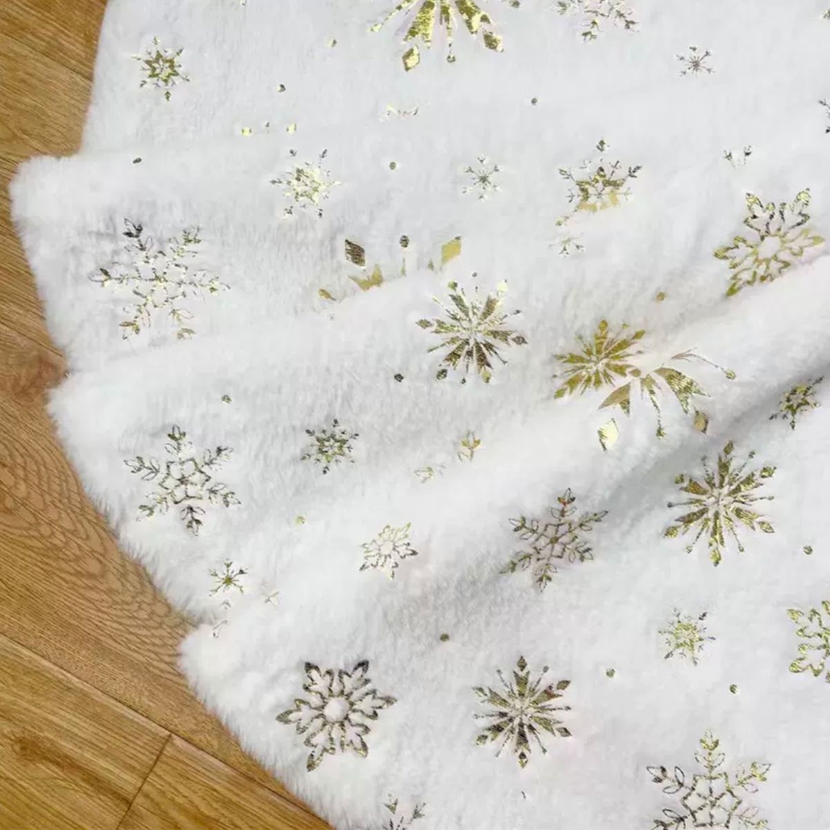 ツリースカート 78cm クリスマスツリー 足元隠し 装飾 ツリーマット ゴールド 金 白 プレゼント 雪 結晶 インテリア