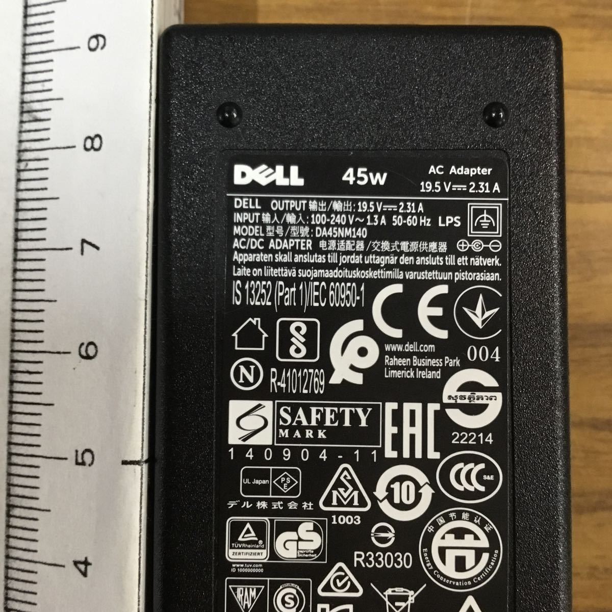 （1222OH03）送料無料/中古/DELL デル/DA45NM140・FA45NM160・HK45NM140/19.5V/2.31A/純正 ACアダプタ 4個セット_画像3