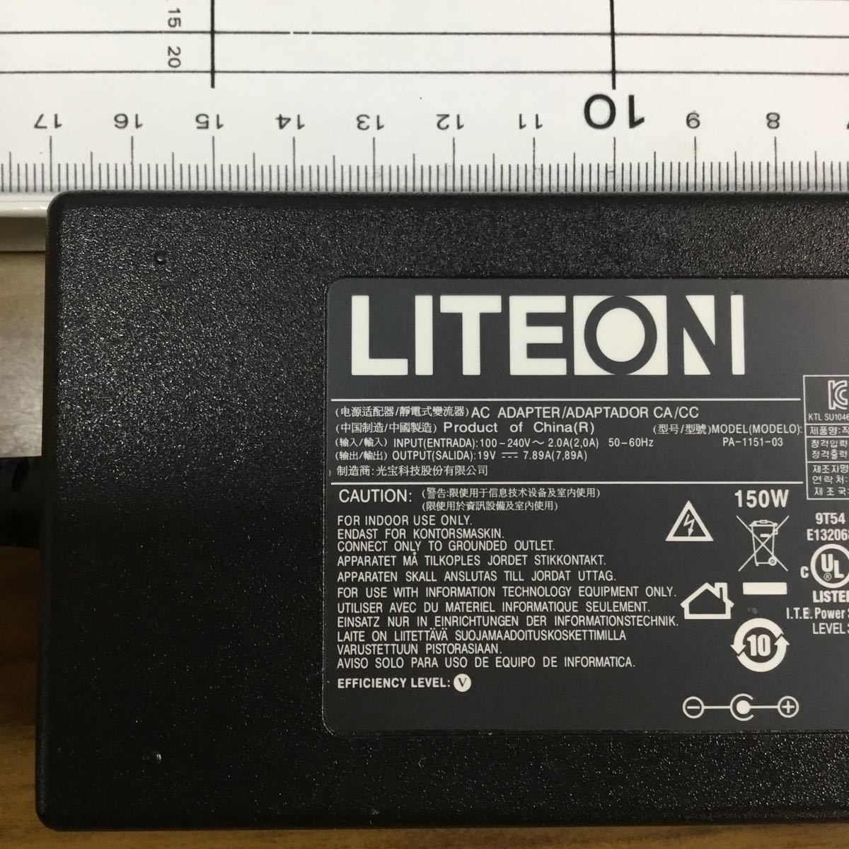 （1226OH10）送料無料/中古/LITEON ライトン/PA-1151-03/19V/7.89A・PA-1121-02/19V/6.3A/純正 ACアダプタ 2個セット_画像2