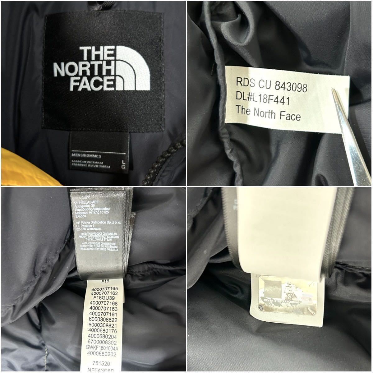 THE NORTH FACE ザノースフェイス ダウンジャケット 1996 RETRO NUPTSE JACKET レトロヌプシジャケット アウター 防寒 NF0A3C8D イエロー L_画像9