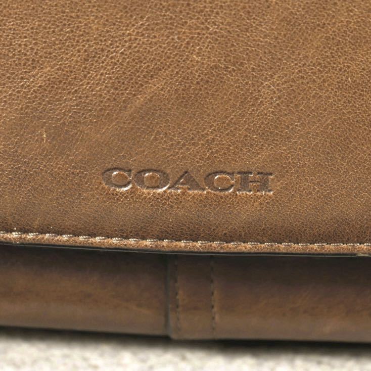 【美品】相場価格￥79,000- COACH コーチ C1269-70486 牛革 オールレザー ブリーカー クーリエ メッセンジャー ショルダーバッグ キャメル_画像3