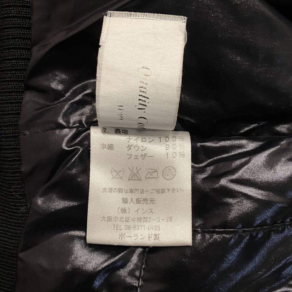  beautiful goods LAPLAUD Poland made lap loader bru Zip down vest nylon black black outer size 00 S corresponding 