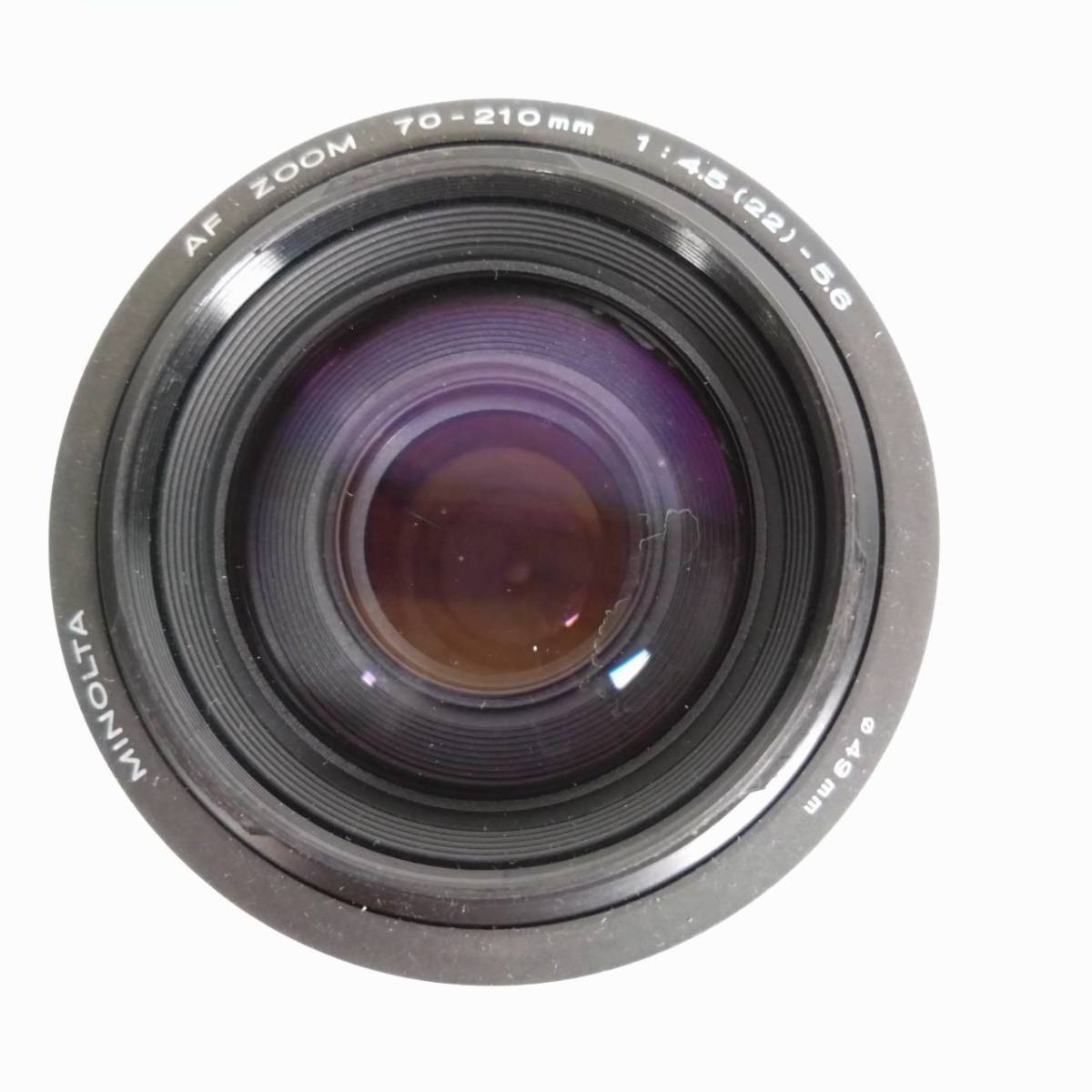 K) MINOLTA カメラレンズ AF ZOOM 70‐210㎜ 1:4.5(22)-5.6 φ49㎜ カメラレンズ ミノルタ オートフォーカス 動作未確認 L2806_画像10