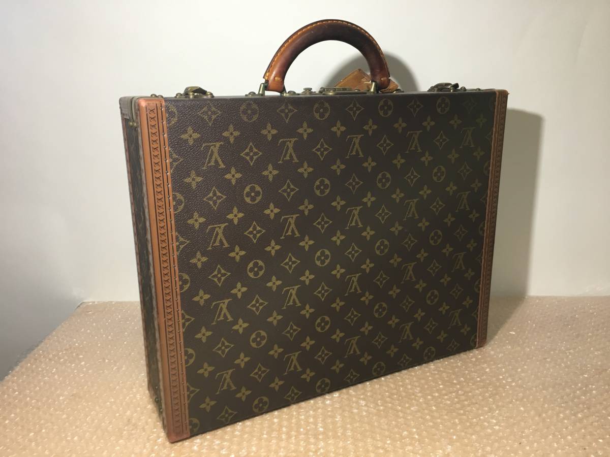 LOUIS VUITTON ルイ・ヴィトン モノグラム プレジデント・クラソール 45 M53012 鍵付 モノグラム トランク アタッシュケース ルイヴィトン_画像3