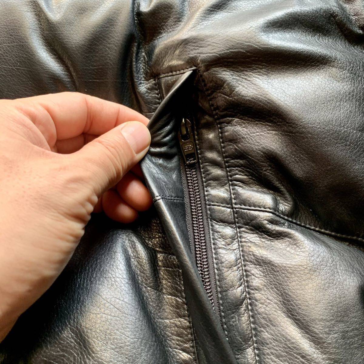 BALENCIAGA leather down jacket レザーダウン_画像8