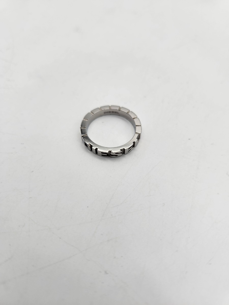 DIESEL ディーゼル スチール リング 指輪 アクセサリー メンズ シルバー系 ロゴ_画像5