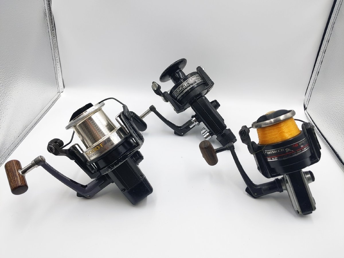 (管77350) 希少 Daiwa ダイワ ウィスカー トーナメント SS-5000T SS-8000 遠投 ミリオンパワー ST-9000RD スピニングリール オールド