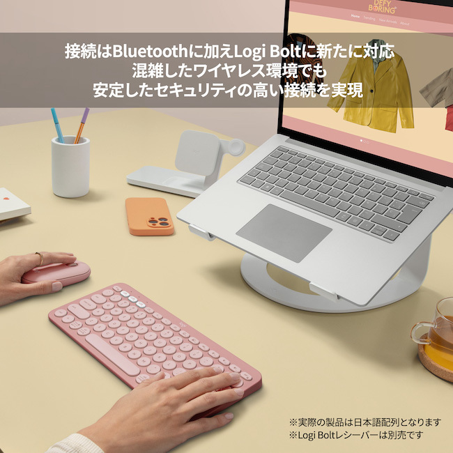 ロジクール ワイヤレスキーボード K380s 無線 キーボード Pebble Keys 2 薄型 小型 Bluetooth Logi Bolt ワイヤレス windows mac Chrome_画像2