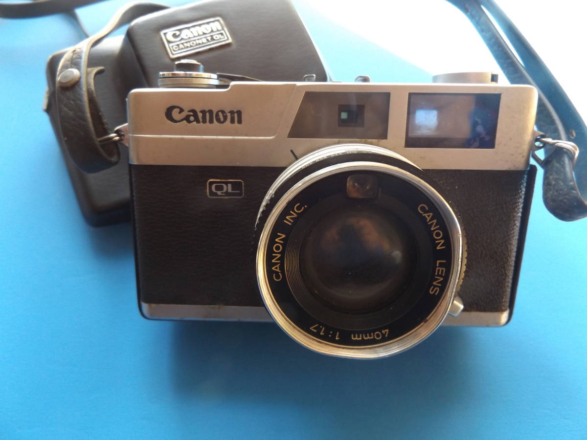 古いキャノンカメラCanonet QL17・ジャンク品・部品取りに・観賞用・動作しません_画像1