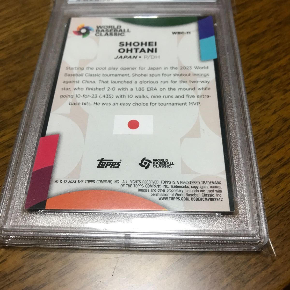 [PSA 10 GEM MT 鑑定済] 大谷翔平 SHOHEI OHTANI 2023 TOPPS WORLD BASEBALL CLASSIC WBC STARS #WBC-11 リアル二刀流 侍JAPAN MVP レア_画像4