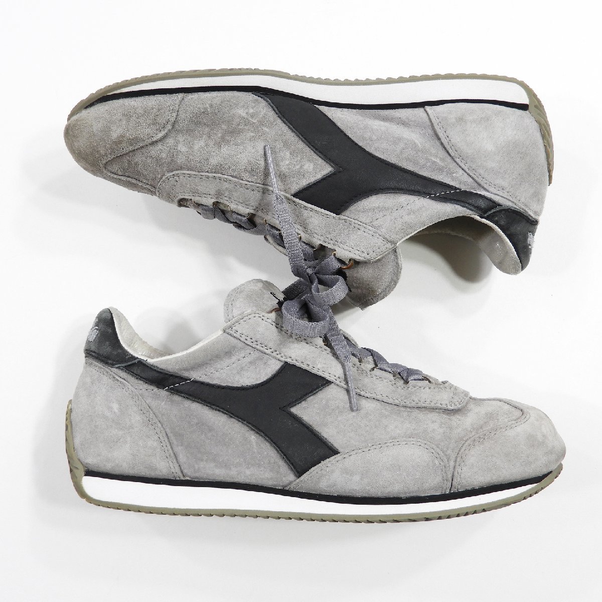 箱付 Diadora ディアドラ スエードスニーカー グレー Size 26 #12859 カジュアル きれいめ アメカジ_画像3