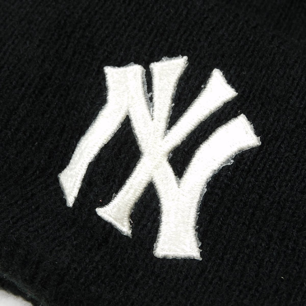 MLB ヤンキース ニットキャップ ブラック #11872 送料360円 アメカジ ニット帽 ワッチキャップ 帽子_画像4