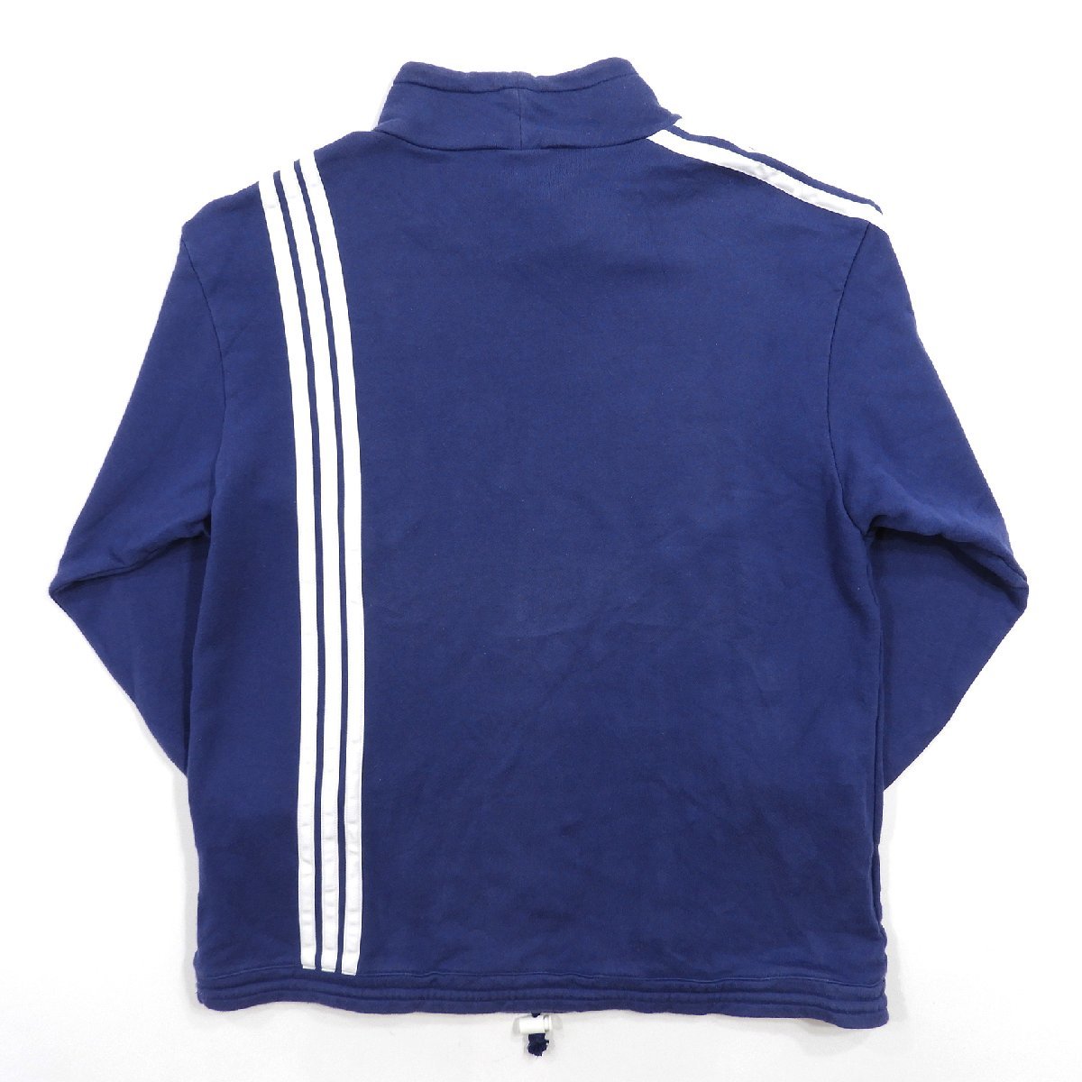 90's adidas アディダス スウェットシャツ デサント物 size L-O #13513 ハイネック スエット トップス アメカジ オールド ヴィンテージ_画像2