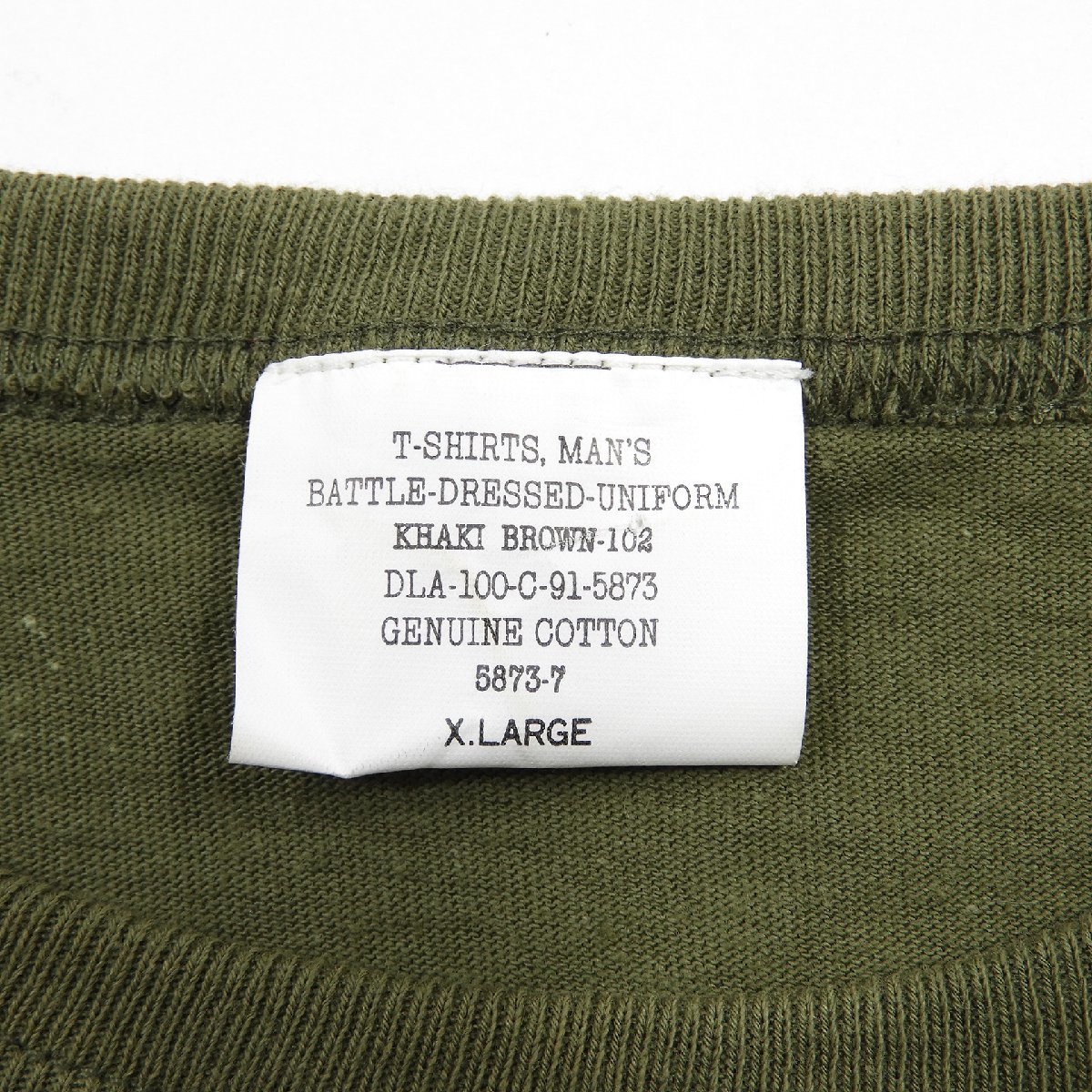 デッド CAB CLOTHING キャブクロージング USMC Tシャツ オリーブ size XL #13697 送料360円 ミリタリー トップス_画像3