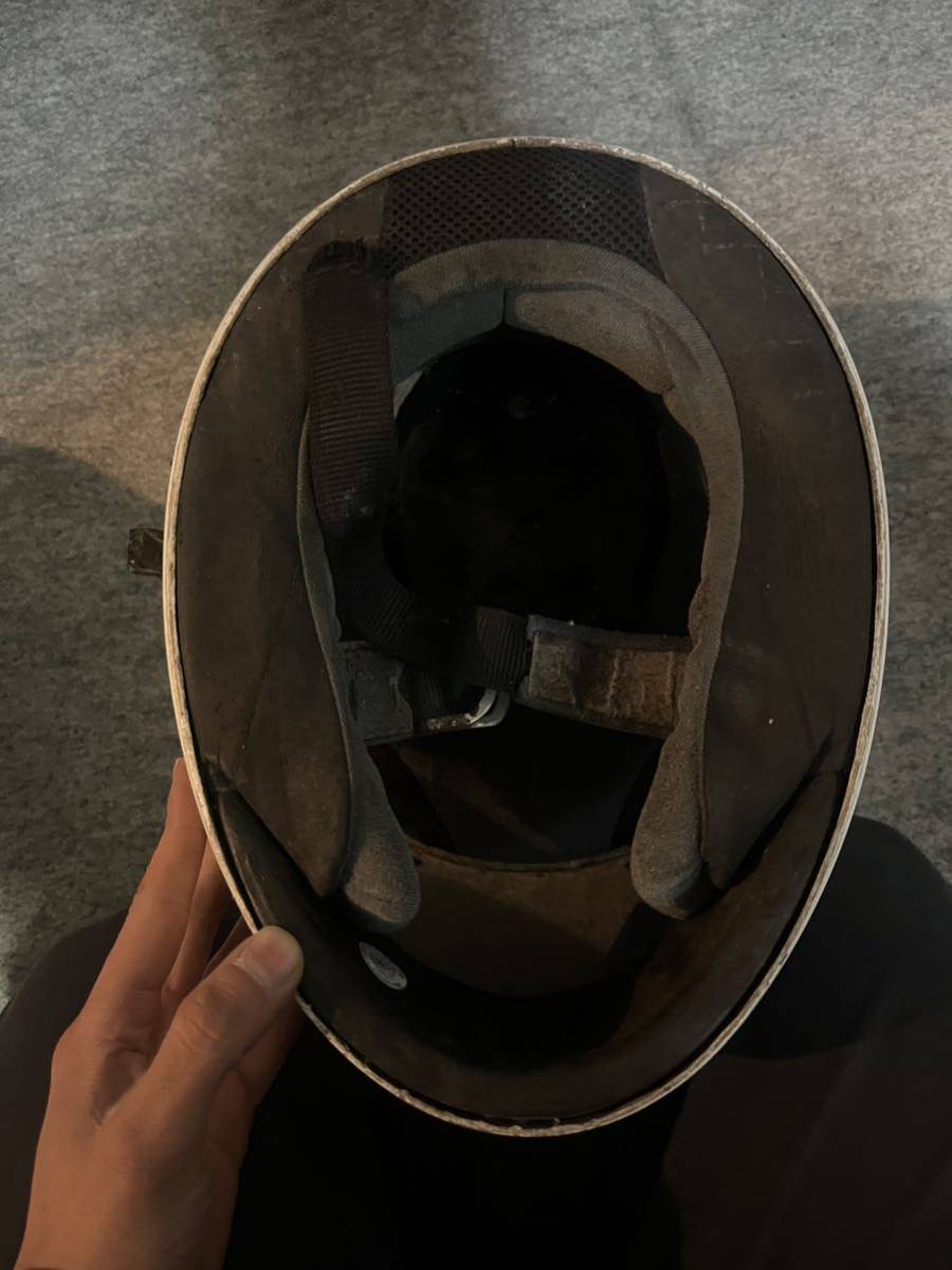 フルフェイスヘルメット ヘルメット アライ Arai ホワイト ブラック シールド カブト ジャンク 修理ベースの画像9