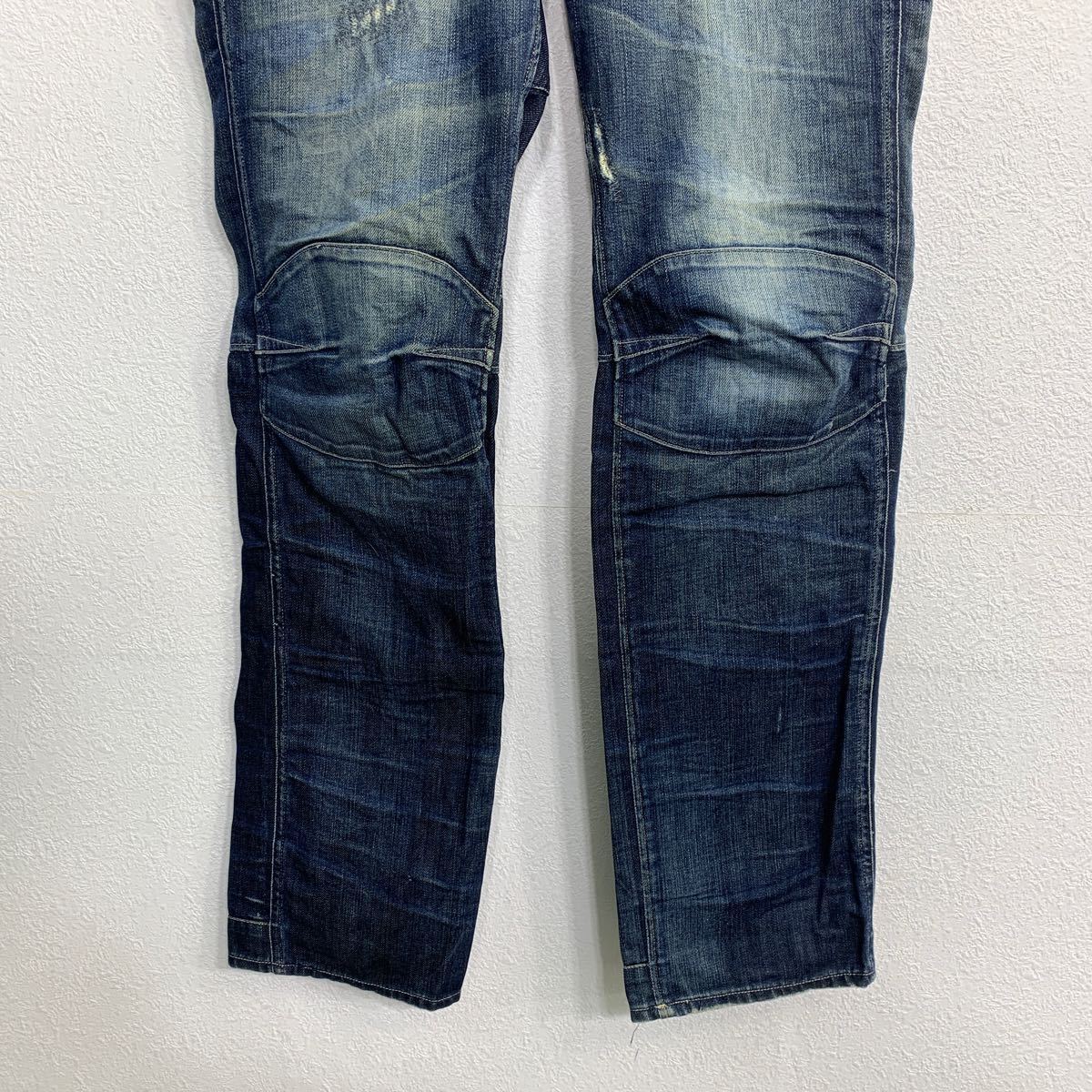 中古 古着 G-STAR RAW デニムパンツ W33 ジースター ボタンフライ インディゴ 古着卸 アメリカ仕入 2312-95_画像3