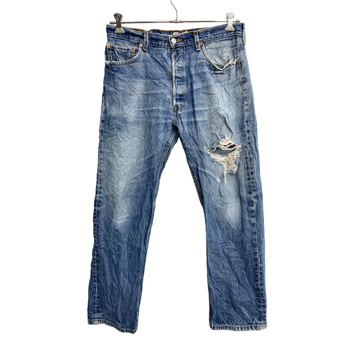 中古 古着 Levi's 501 デニムパンツ W35 リーバイス ボタンフライ ブルー コットン メキシコ製 古着卸 アメリカ仕入 2312-168