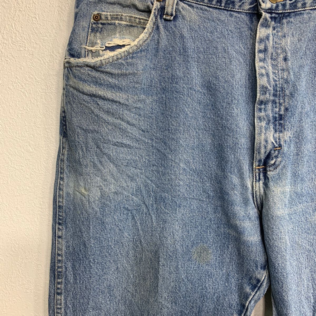 中古 古着 Wrangler デニムパンツ W40 ラングラー ビッグサイズ ブルー コットン メキシコ製 古着卸 アメリカ仕入 2312-421_画像4