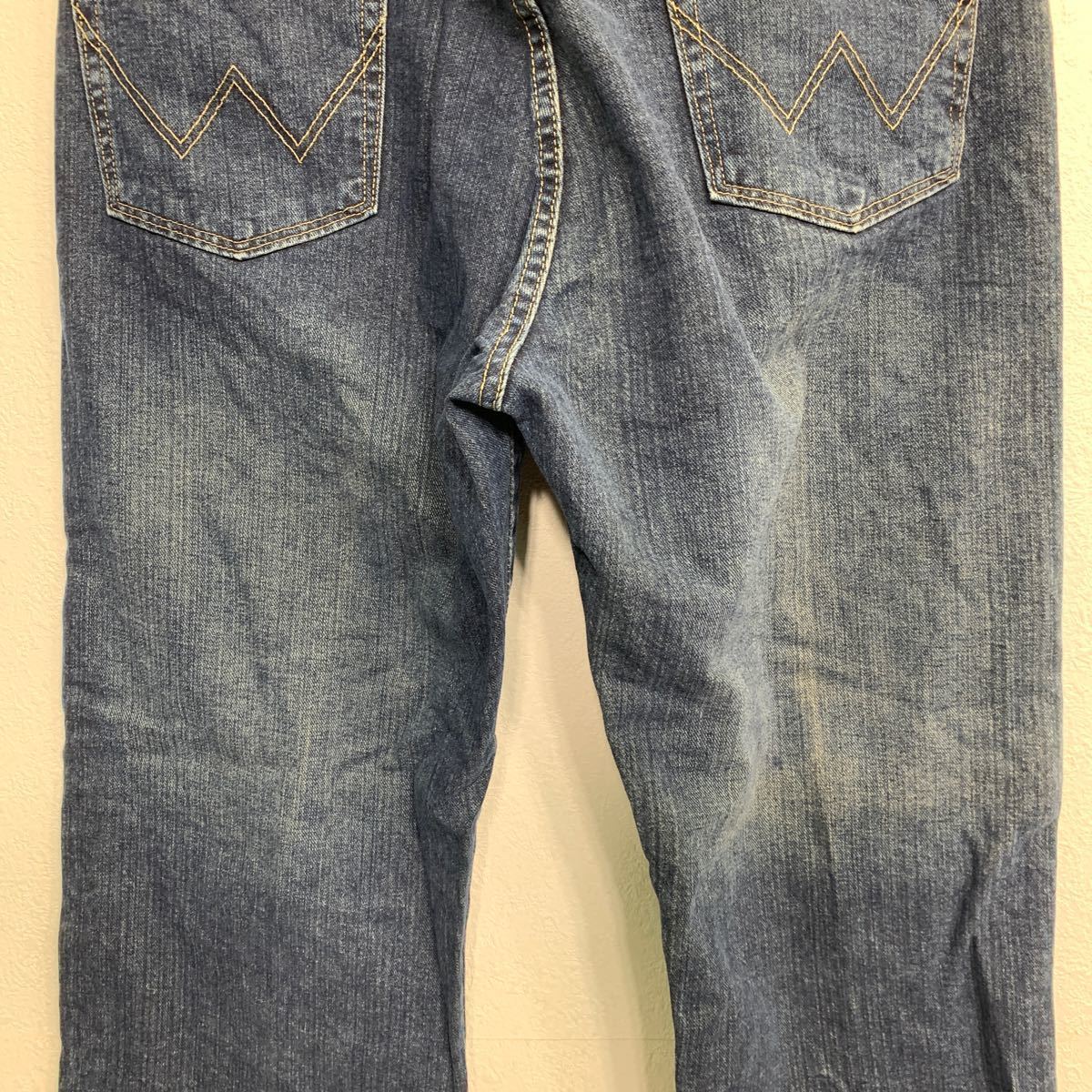 中古 古着 Wrangler デニムパンツ W36 ラングラー ビッグサイズ インディゴ コットン メキシコ製 古着卸 アメリカ仕入 2312-587_画像7