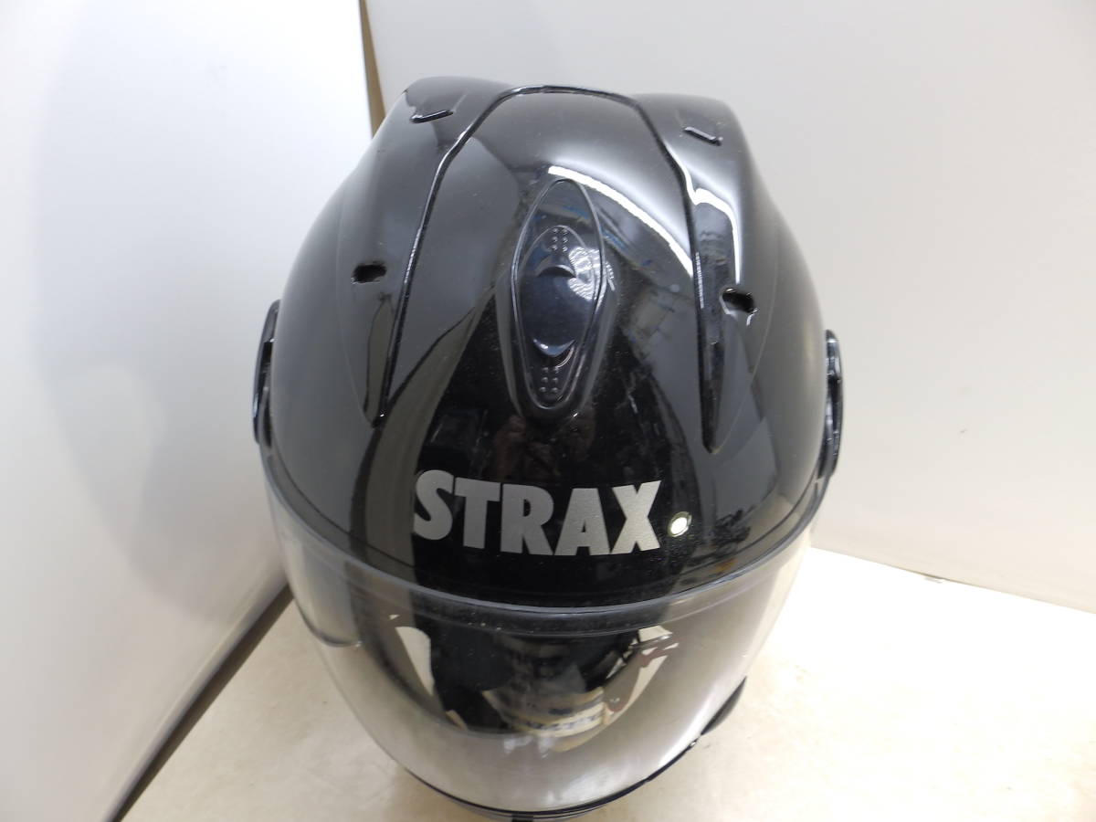 114 LEAD システムヘルメット STRAX HJ-735A 黒色系 フリー 57cm-60cm 中古！_画像6