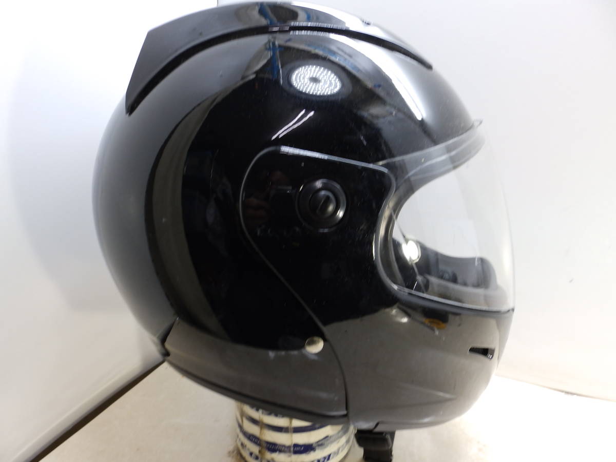 114 LEAD システムヘルメット STRAX HJ-735A 黒色系 フリー 57cm-60cm 中古！_画像4
