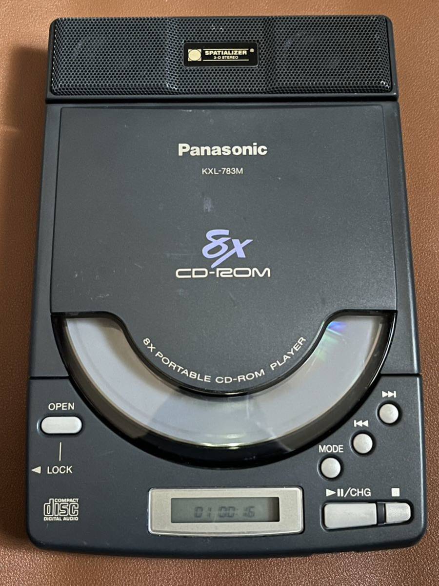 Panasonic パナソニック ポータブル 8X CD-ROM ドライブ KXL-783M 通電 CD再生 現状品_画像1