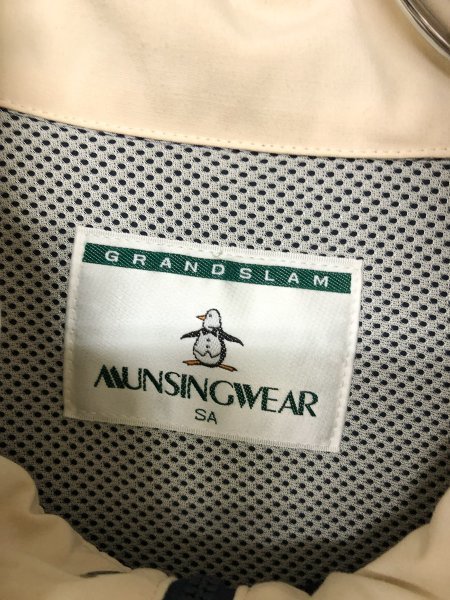 GRAND SLAM Munsingwear マンシングウェア メンズ ゴルフ 比翼ジップ 薄手 ジャケット 日本製 SA 紺 ポリエステル_画像2