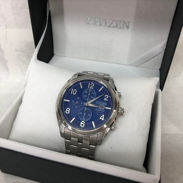 CITIZEN シチズン 箱有 CA0670-51L エコドライブ メンズウォッチ 腕時計 ブルー/シルバー MH632023121107