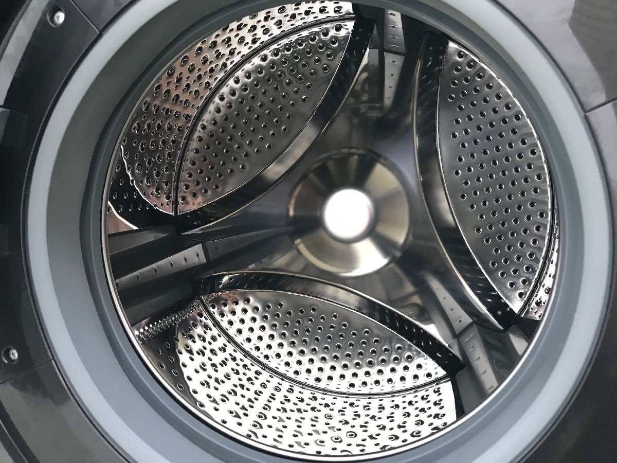 2022年製 SHARP シャープ ドラム式洗濯乾燥機 ES-S7G-WL 左開き 斜型 洗濯7kg 乾燥3.5kg プラズマクラスター除菌乾燥 YD12025su_画像3