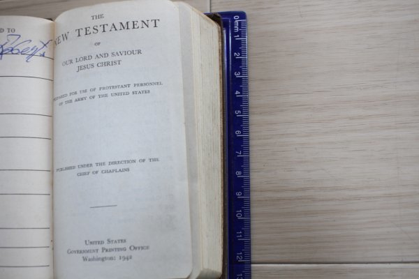 WW2米軍 ポケット聖書（W34）_画像5