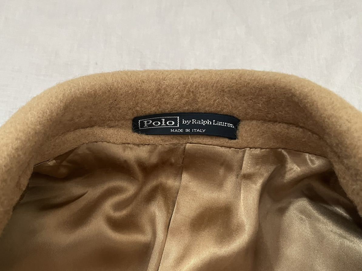 超希少 イタリア製 Ralph Lauren ポロコート CAMELHAIR 100% ラルフローレン チェスターコート italy製 キャメルヘア 38R ダブル POLO COAT_画像8