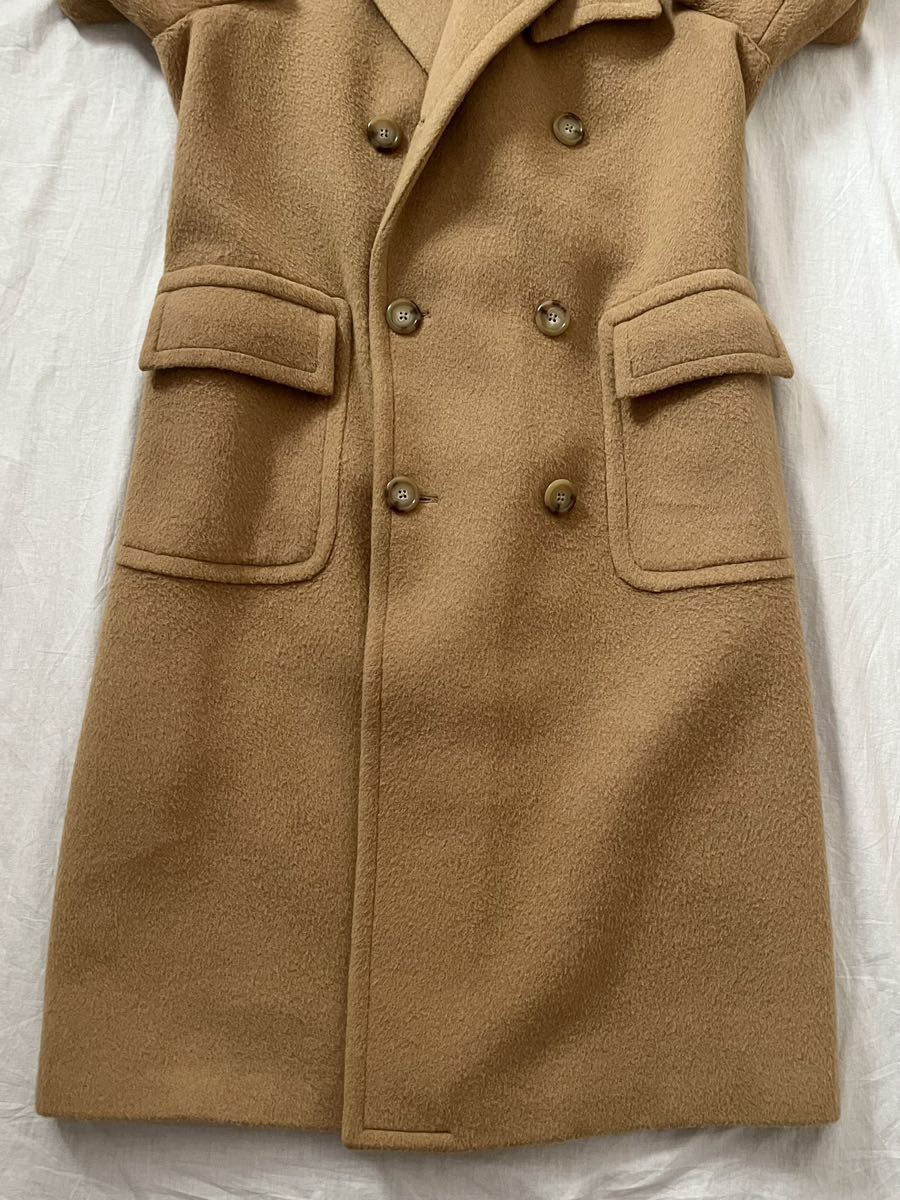 超希少 イタリア製 Ralph Lauren ポロコート CAMELHAIR 100% ラルフローレン チェスターコート italy製 キャメルヘア 38R ダブル POLO COAT_画像6