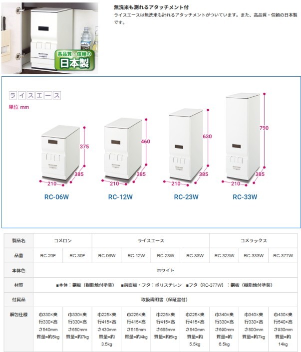 [ производитель прямая поставка ][ оплата при получении не возможно ] M ke-..: измерение кадочка для риса рис Ace ( белый )/RC-23W