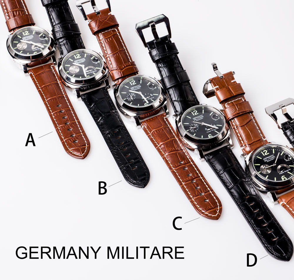 在庫処分:ドイツブランド腕時計ジャーマニーミリターレGERMANY MILITARE パワーリザーブ自動巻腕時計 Aタイプ,Bタイプ_画像1