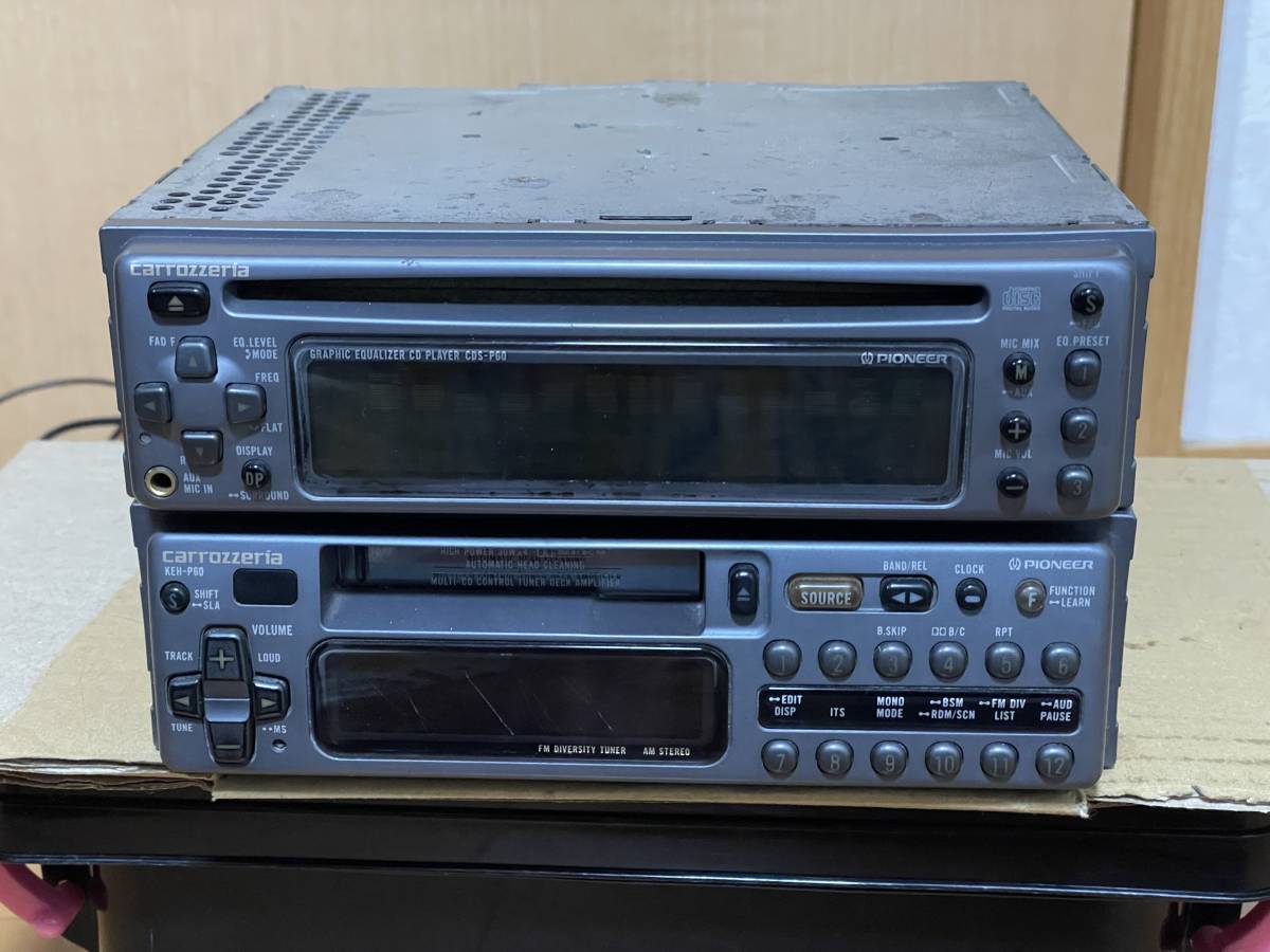 ワケ有り動作品□カロッツェリア製1DIN+1DIN CD/カセットデッキ ワケ有り動作品□カロッツェリア製1DIN+1DIN CD/カセットデッキ
