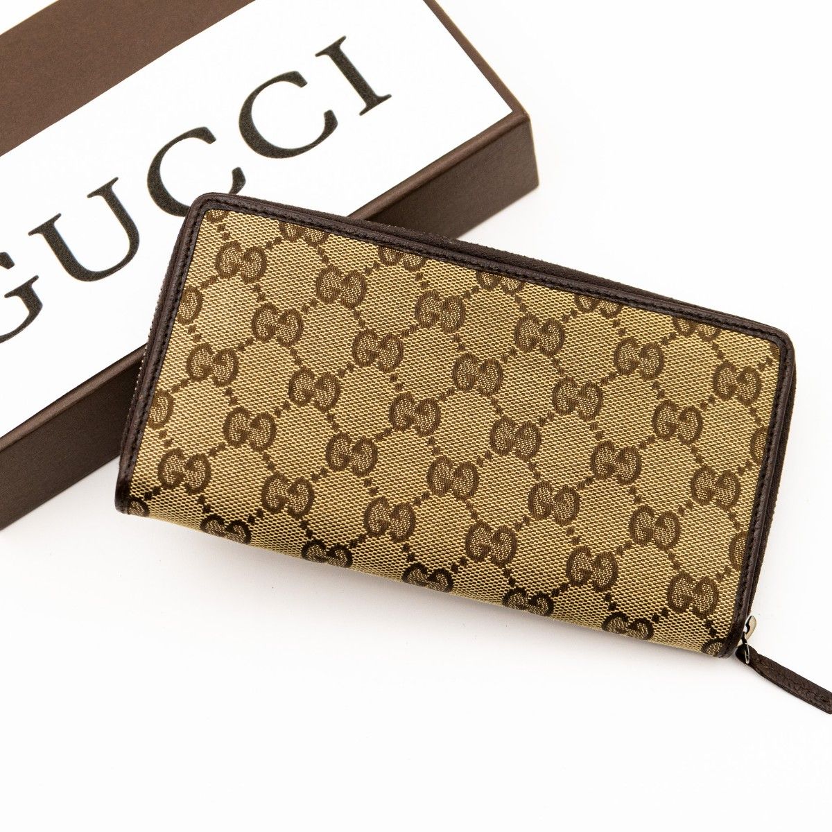 美品 GUCCI グッチ 長財布 GGキャンバス ラウンドファスナー 美品 GUCCI グッチ 長財布 GGキャンバス ラウンドファスナー