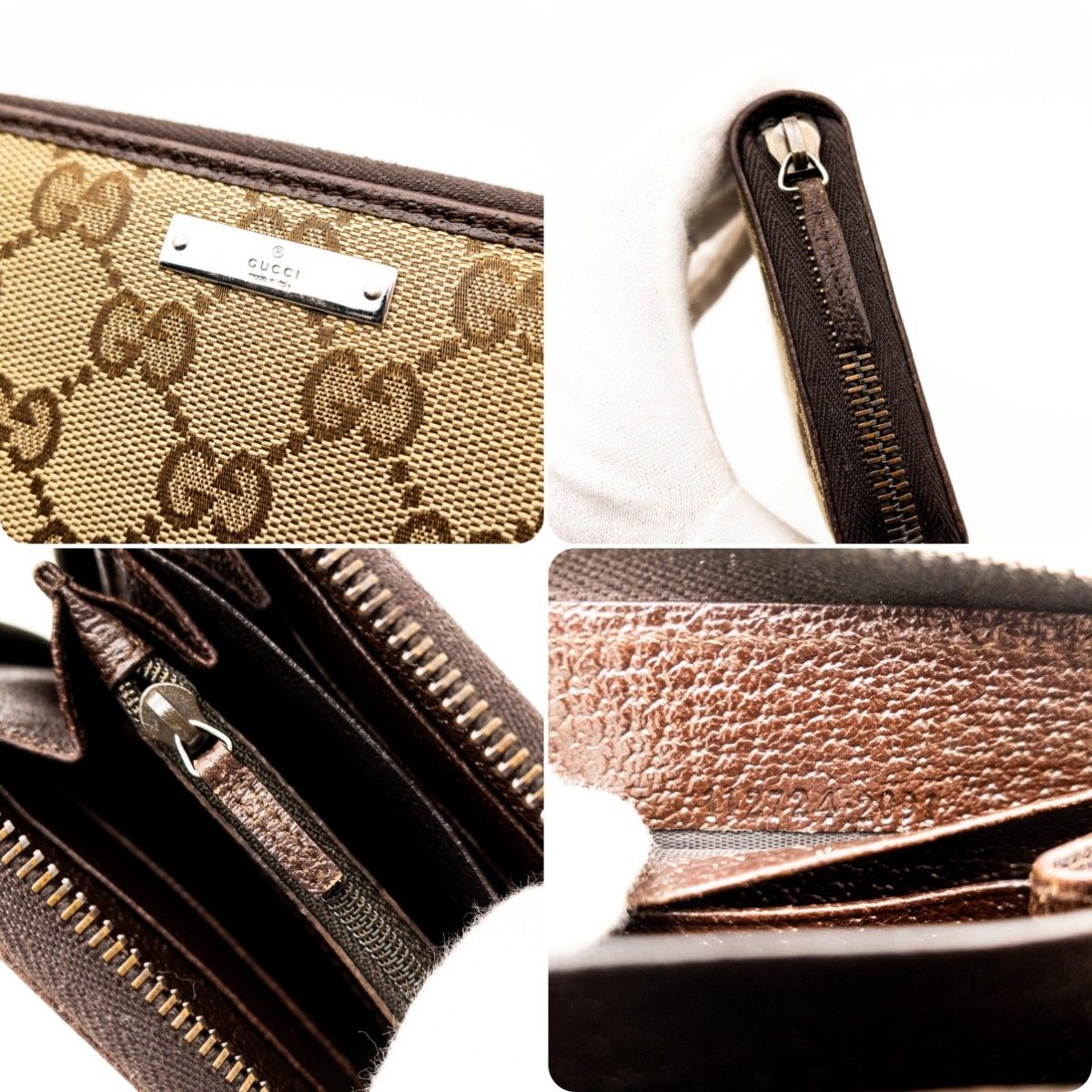 美品 GUCCI グッチ 長財布 GGキャンバス ラウンドファスナー 美品 GUCCI グッチ 長財布 GGキャンバス ラウンドファスナー