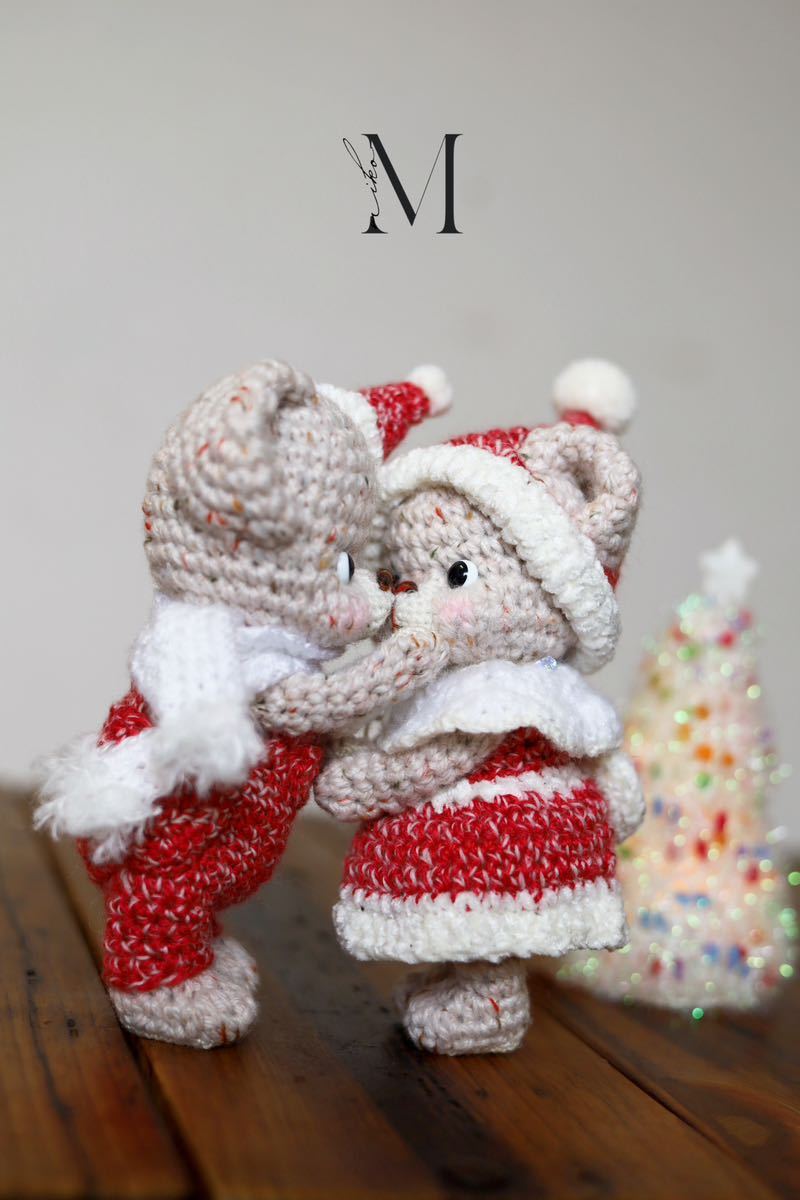 ☆Miko☆あみぐるみ　恋人クマたん達のホワイトクリスマス_画像5