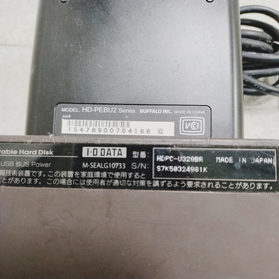 12k227bk 4点 BUFFALO 外付けハードディスク ポータブル 1.0TB HD-LB1.0TU2 HDPC-U320BR HD-PEBU2 GW3.5AA-SUP ST3000DM008 3TB_画像4