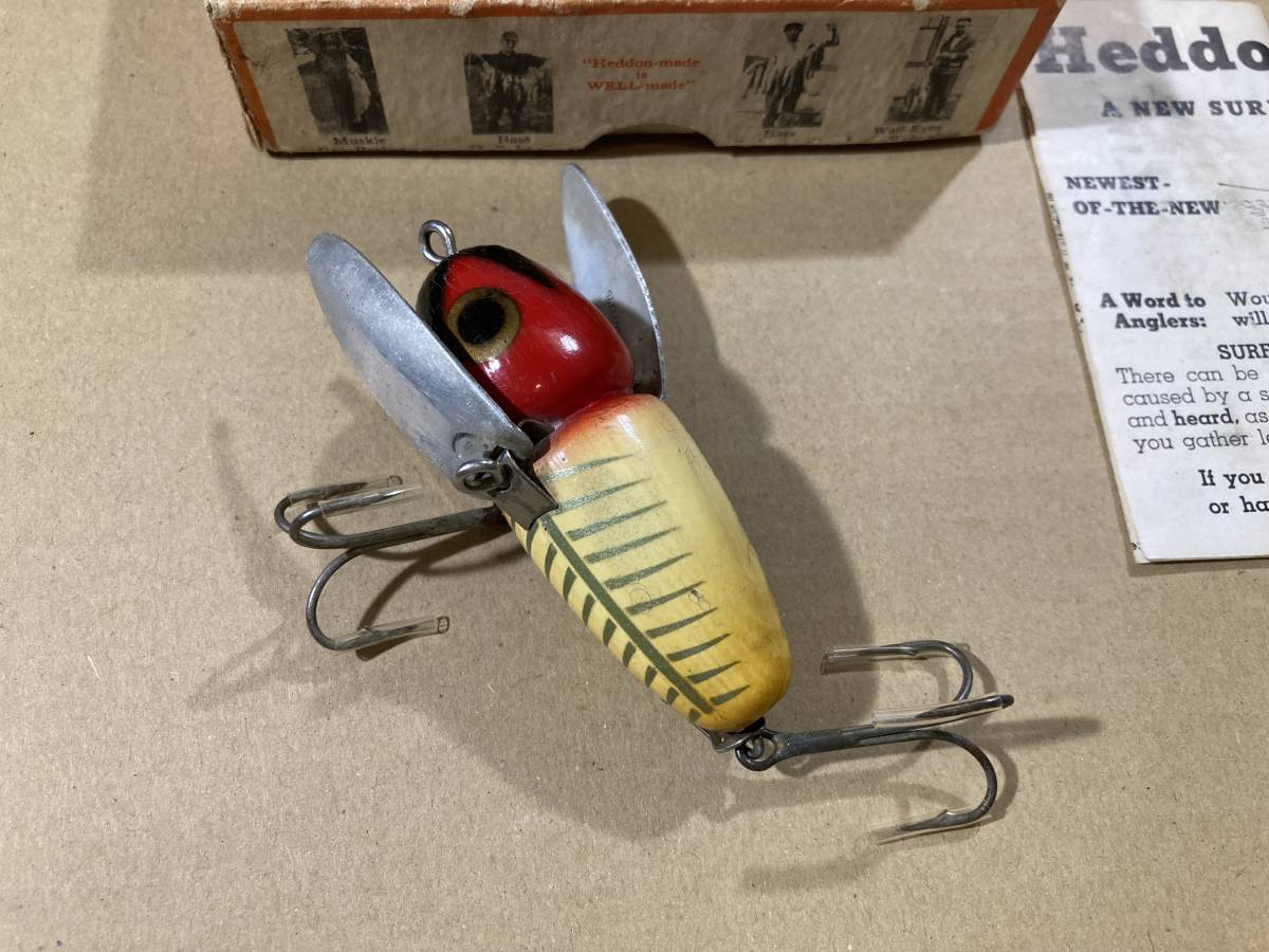 オールド ヘドン ウッド クレイジークローラー Heddon Wood Crazy Crowler 2100 / スミス バルサ50 ズイール ハトリーズ チャブ abu 道楽_画像には映り込みやフラッシュがございます