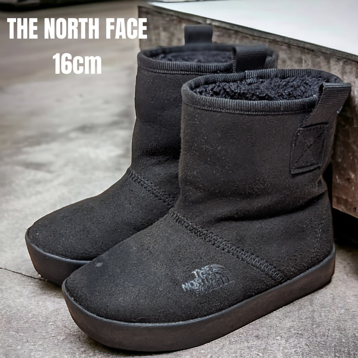 ■冬物40％OFF 最終価格■　THE NORTH FACE ノースフェイス ブーツ 16cm 防水 防寒　キッズブーツ　キッズシューズ　ボアブーツ　ブラック_画像1