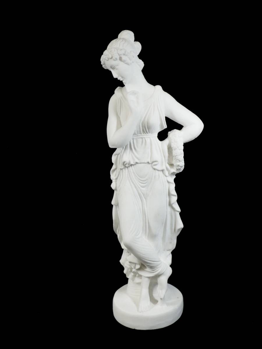 昭和ビンテージ 石膏像 有名なイタリア彫刻家による作品のレプリカ像 アントニオ・カノーヴァ「あごに指で踊るダンサー」 YTK507