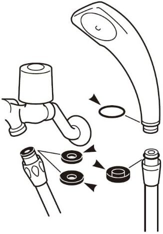 SANEI ハンドシャワーパッキンセット シャワーヘッドとホース接続用 4種類 PP40-9S_画像2
