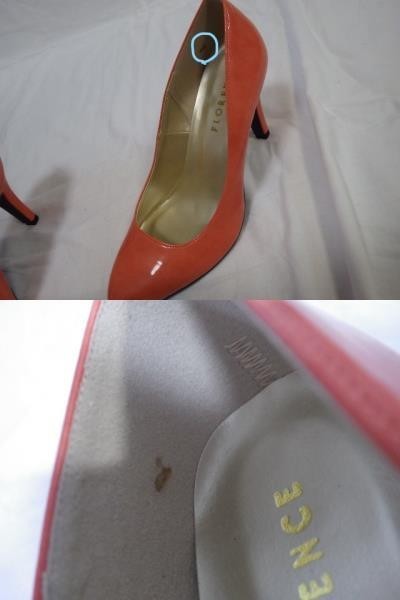◆少々訳あり◆ FLORENC 靴 レディース パンプス 23.0cm ハイヒール エナメル ピンク [EA32]_画像8